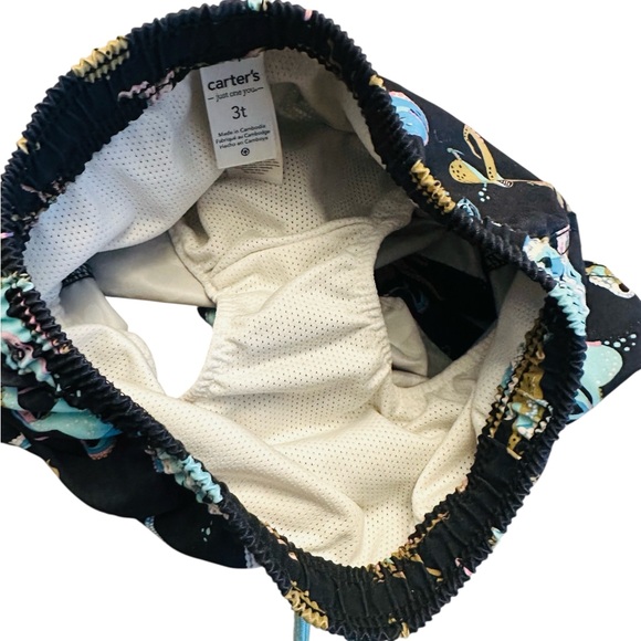 Carter's Sea life Toddler Swim Trunks, Sandals & Puddle Jumper 3T 4T Shoe 7/8 - Picture 3 of 9